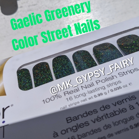 Last chance! Color Street Gaelic Greenery LIMITED EDITION Dark Green Glitter - Picture 8 of 12